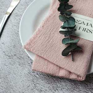 Serviettes en gaze <span class=keywords><strong>de</strong></span> coton faites à la main carrées modernes Rose <span class=keywords><strong>Vert</strong></span> Rustique Décoration <span class=keywords><strong>de</strong></span> <span class=keywords><strong>table</strong></span> <span class=keywords><strong>de</strong></span> fête <span class=keywords><strong>de</strong></span> mariage Utilisation domestique - Product Image 5
