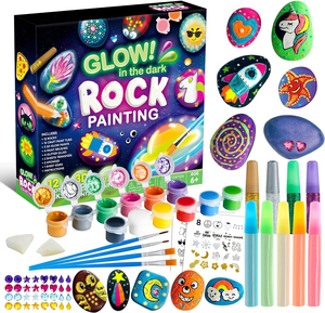 DIY Rock <b>Painting</b> Kit Creative Child Drawing Toy Colorful Acrylic Rocking Rock <b>Stone</b> Craft Paint Kits - Product Image 1