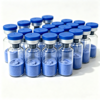 Matière première cosmétique GHK Cu Tripeptide de cuivre 1 Poudre de peptide de cuivre bleu 99% Haute pureté CAS 89030955 Marque WV Stock d'usine