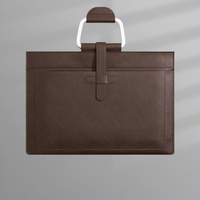 Maletín de Negocios Moderno, Gran Capacidad, Impermeable, Ligero, Bolsa para Documentos, Organizador de Archivos, Maletín para Portátil, Cuero PU, Oficina