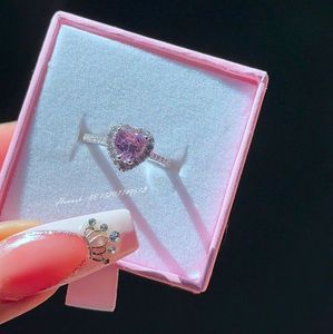 خواتم أميرة بلينغ مجوهرات مطلية بالأحجار الحمراء خواتم وعد على شكل قلب للنساء (3 مراجعات) تباع