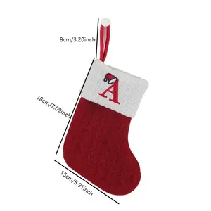 Christmas Socks Knitting Snowflake Letter <strong>Stocking</strong> Christmas Decoration For Home 2025 Xmas Man Woman SockTree Ornament Gift - Product Image 6