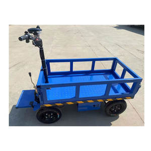 Gran oferta, vagón de carga de transporte plano, carrito de almacén, carrito de PLATAFORMA ELÉCTRICA de 2000 kg, carrito de jardín - Product Image 1