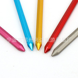 Estaca de aluminio Xingda de 19 cm y 21 cm, hexagonal con orificio para lona de camping y uso en exteriores. - Product Image 4