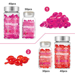 Offre Spéciale 40 capsules de vitamines sans rinçage Sérum de traitement capillaire aux huiles marocaines <span class=keywords><strong>d</strong></span>'avocat à l'argan et à la macadamia - Product Image 4