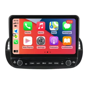 prelingcar for Fiat 500 Android 12 Car Monitor 8+256g carplay DSP RDS GPS built in 2din radio dvd player 5.1HIFI