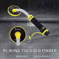 Pi-Iking Détecteur de métaux portable entièrement étanche IP68, étanche jusqu'à 30M sous l'eau, avec pointeur de précision pour l'or, sensibilité 15 pouces, garantie 6 mois