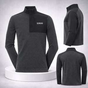 Sweat-shirt de golf athlétique léger et extensible à col zippé 1/4, confortable, respirant et à séchage rapide - Product Image 1
