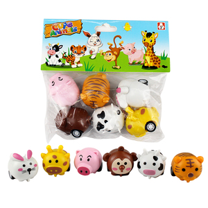 Cute Capsule Plastic Pull Back Animal Model Promotional Toy