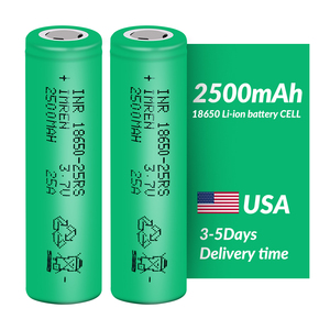 แบตเตอรี่ 18650 2500mah 25A สต็อกอเมริกา 3.7v 3.6v 25rs ลิเธียม ลิเธียมไอออน ชาร์จได้ Inr18650 Ternary 25r US - Product Image 1