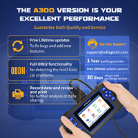 Escáner OBD2 A300 de UDIAG, Herramienta de Diagnóstico para Autos con Función de Reinicio para ABS/EPB/TBA