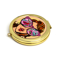 Miroir compact personnalisé en acier inoxydable avec mois de naissance pour demoiselles d'honneur et invités Cadeau de Noël Artisanat en métal
