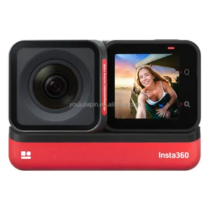 Insta360 एक रुपये खेल कार्रवाई कैमरा निविड़ अंधकार 4K 60fps कैम और 5.7K 360 वीडियो कैमरा के साथ 4K संस्करण 4K बूस्ट लेंस