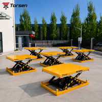 Table élévatrice hydraulique industrielle 2000 kg, plateforme à ciseaux fixe pour le chargement et le positionnement en entrepôt