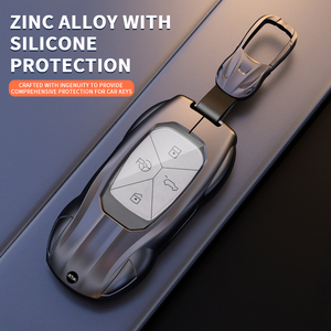 Coque de clé de voiture de style voiture de sport haut de gamme pour Xpeng MONA M03, Housse de clé dédiée pour <span class=keywords><strong>G6</strong></span>, G7, G9, P7+, M03, Étui de protection en métal - Product Image 3