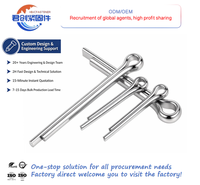 GB91 304 Stainless Steel Split Rings Spring Pins Clevis Pins Extended Length Fastening Clips Hairpin Shaft Insert Pins Bright