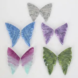 Wholesale High Quality Crystal Carving Small Butterfly Wings Shape Carving For Decoration