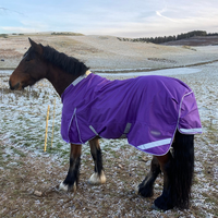 Nouvelle arrivée : couverture d'hiver pour cheval, respirante, avec col en fourrure, imperméable, en polyester.