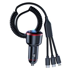 Car <b>Charger</b> 360W Fast Charging USB <b>C</b> <b>Type</b> <b>C</b> <b>Cable</b> With Digital Display For Mobile Phones - Product Image 5