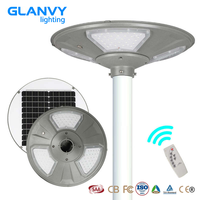 Lampe solaire pour poteau extérieur IP65 DC 1000W LED avec détecteur de mouvement, batterie rechargeable pour allée, parking, cour