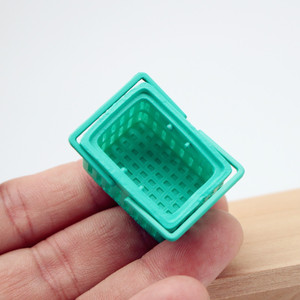 Cesta de compras rectangular de plástico en miniatura BTXIXI, modelo de <span class=keywords><strong>supermercado</strong></span>, accesorios de simulación. - Product Image 5