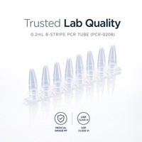 Tube PCR transparent de 0,2 ml à 8 bandes avec bouchons individuels indépendants, tubes jetables non stériles pour la recherche en laboratoire moléculaire