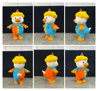 Costume gonflable personnalisé en forme de canard, durable, en peluche, mascotte gonflable, costume de clown de cirque, mascotte de dessin animé mignonne, costume gonflable ambulant