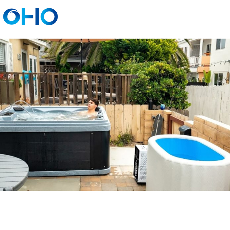 OHO Hot Sale Customized Size Dropstitch Inflatable Portable Ice Tub Barrel Bath Pool Cold Therapy Plunge-Inflatable Park,Inflatbale Tent ,Floating Water Park,Inflatable Pool,Inflatable Obstacle Course,Inflatable Water Slide Factory Manufacturer