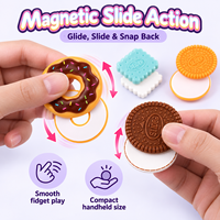 Jouet magnétique anti-stress en forme de dessert (donut, cookie, pièce de monnaie) avec boîte de présentation sous blister