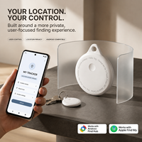 Traceur GPS intelligent étanche IP67 anti-perte avec contrôle par application pour clés, portefeuille, bagages, animaux de compagnie et véhicules