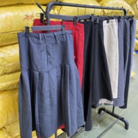 Vente en gros de jupes d'hiver épaisses d'occasion, lots de jupes longues de couleur unie, fourniture en vrac