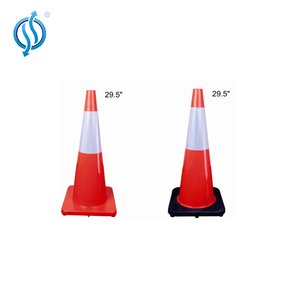 Conos de Seguridad de Tráfico personalizados, Collar reflectante para <span class=keywords><strong>barrera</strong></span> de carretera, PVC duradero, amarillo lima, 29,5 pulgadas - Product Image 2