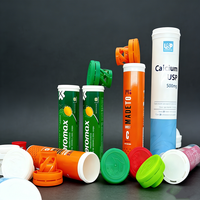 Tube d'emballage en PP de 45g pour bonbons effervescents, avec couvercle déshydratant en silice et impression par transfert thermique – Vente en gros usine