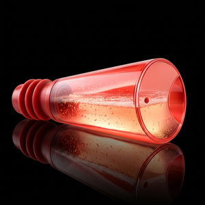 Vertedor de Champán de Plástico Rojo de 200 mm, Desechable, para Vino, Moderno, para Fiestas - Product Image 1