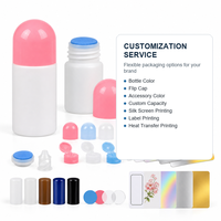 Flacon applicateur cylindrique vide en polyéthylène HDPE Luzern 50 ml avec tête éponge pour médicaments liquides, liniments, teintures, colle