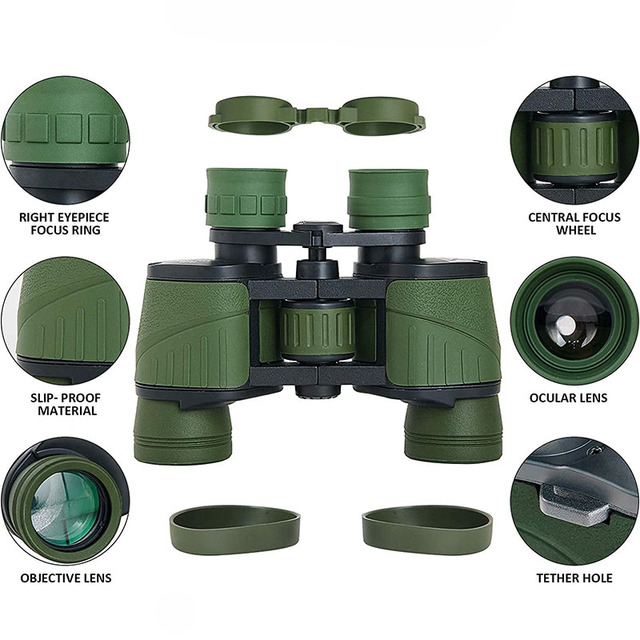 Adults Bird Watching Sightseeing Concert Sports Games Compact Fogproof 8X Binoculars