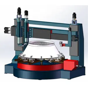 Mesin flanging otomatis tanpa cetakan, peralatan ventilasi silinder cetakan putar saluran udara CNC multifungsi