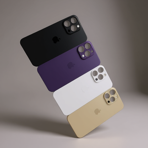 Cover Posteriore per Apple iPhone 14 Pro Opzioni di Colore Nero Viola Bianco Oro - Product Image 3
