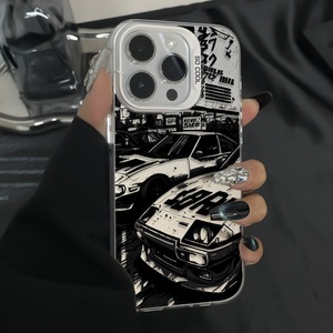 <span class=keywords><strong>Coque</strong></span> de téléphone en TPU et PC avec impression <span class=keywords><strong>Anime</strong></span> Cool Run Car, plaquée argent, compatible avec <span class=keywords><strong>iPhone</strong></span> 17 16 <span class=keywords><strong>Pro</strong></span> Max 15 <span class=keywords><strong>Pro</strong></span> Max 14 13 12 <span class=keywords><strong>11</strong></span> - Product Image 1