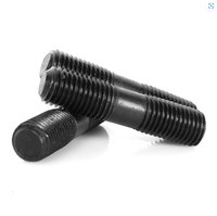 35CrMo High-strength Double-ended Flat Head Stud Grade 8.8 Blackened Threaded Rod Nuts QS Brand Model 976 Hebei Origin Stock