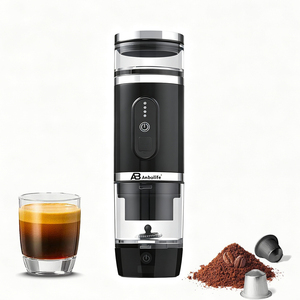 Machine à café portable Anbolife à capsule auto-chauffante pour voiture, rechargeable USB, 20 bars, avec <span class=keywords><strong>mousseur</strong></span> à <span class=keywords><strong>lait</strong></span> - Product Image 1