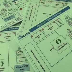 Özel fotolüminesan yangın söndürücü tahliye acil aydınlık çıkış işareti kızdırma karanlık güvenlik etiket işaretleri - Product Image 1