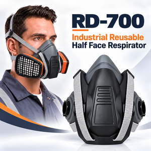Demi-masque respiratoire à double cartouche EN140 pour la peinture au pistolet et la protection contre la poussière – Vente en gros - Product Image 1