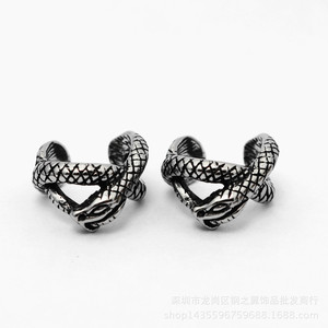 yunnique Snake <b>Cuff</b> <b>Earrings</b> 316 Stainless Steel Animal Theme Fashion Jewelry for Women and Men - Product Image 5