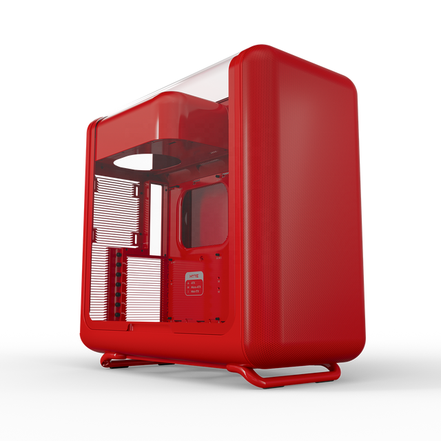 X50 Wild Chery Full-Coverage Micro-Mesh Cold-Floor Cooling Acoustic Glass Mid-Tower Silent PC Gaming Computer Case Steel Glass
