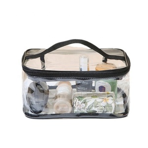 Pochette transparente pour la beauté, article bon marché pour la vie quotidienne, trousse de maquillage, sacs cosmétiques imperméables en PVC pour femmes - Product Image 1