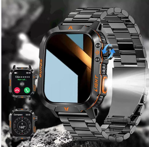 Reloj Inteligente DF TAC Rectangular Negro Verde Azul Camuflaje Wooods Camo SS con Correa de Silicona para Actividades al Aire Libre 600mAH HT26 - Product Image 5
