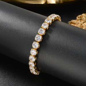 Zeadear secure snap lock wholesale custom <b>copper</b> cubic zirconia tennis women fashion premium glamorous 18k gold plated <b>bracelet</b> - Product Image 4