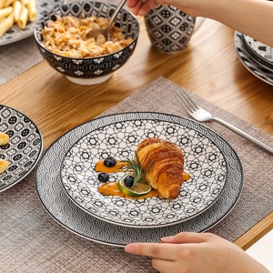 Assiettes décoratives <span class=keywords><strong>de</strong></span> luxe avec vitrage, 48 pièces, ustensiles <span class=keywords><strong>de</strong></span> <span class=keywords><strong>table</strong></span> en céramique et porcelaine, vaisselle <span class=keywords><strong>de</strong></span> <span class=keywords><strong>table</strong></span> - Product Image 6