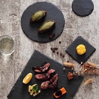 Neue Produkte Catering Teller und Geschirr Set, Schiefer Tischset, japanische Hochzeits dekoration graue Schiefer platten